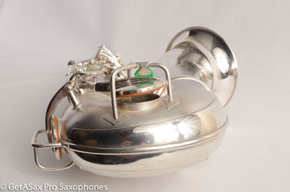 Conn 10M Tenor Saxophone Original Silver Plate Rolled Tone Holes Fresh Overhaul 311372