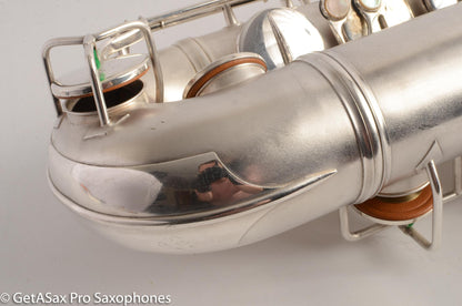 Conn 10M Tenor Saxophone Original Silver Plate Rolled Tone Holes Fresh Overhaul 311372