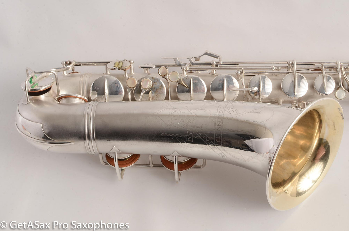 Conn 10M Tenor Saxophone Original Silver Plate Rolled Tone Holes Fresh Overhaul 311372
