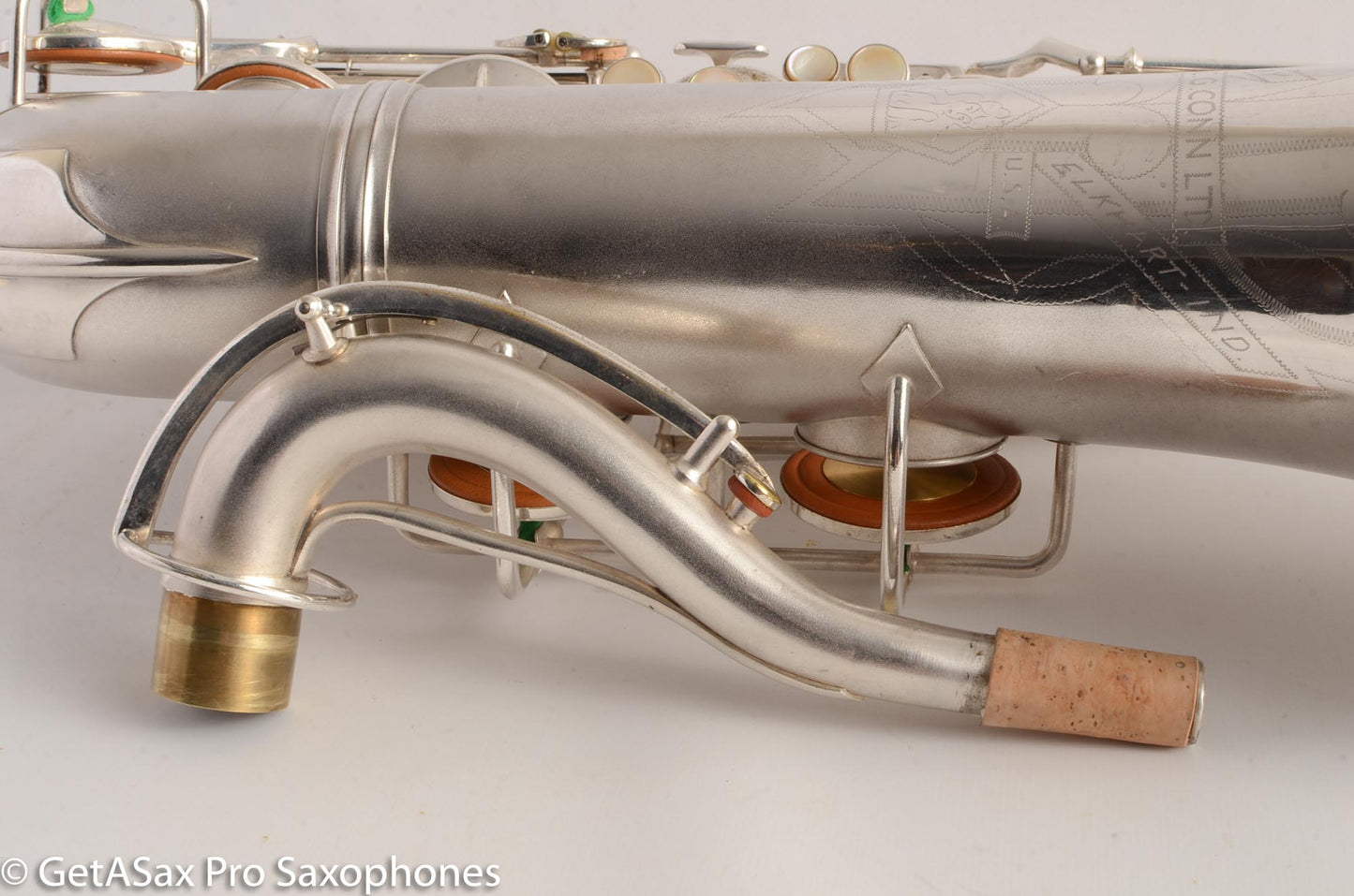 Conn 10M Tenor Saxophone Original Silver Plate Rolled Tone Holes Fresh Overhaul 311372