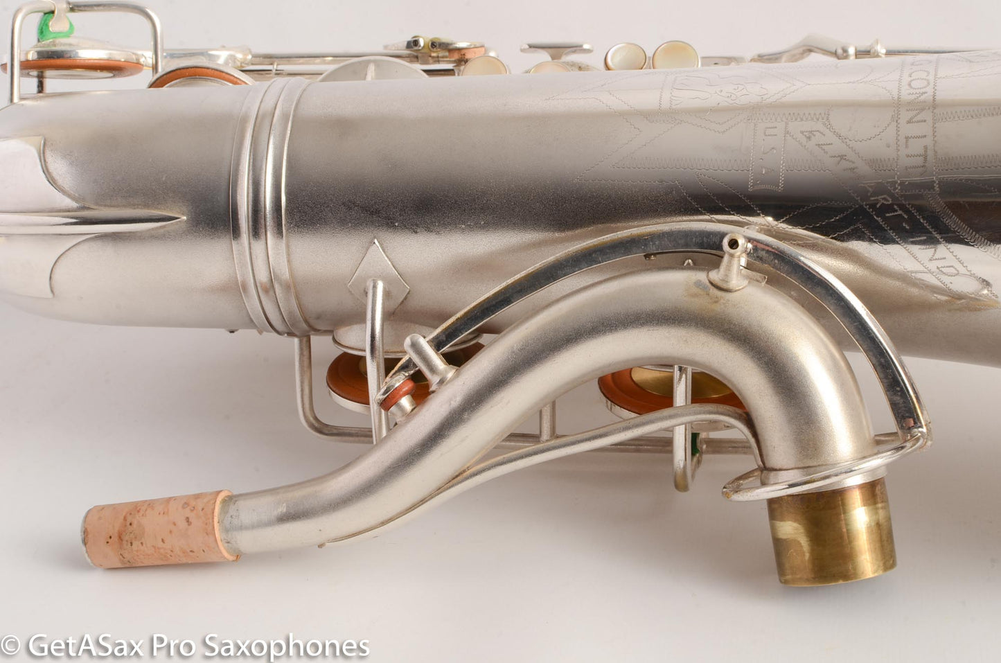 Conn 10M Tenor Saxophone Original Silver Plate Rolled Tone Holes Fresh Overhaul 311372