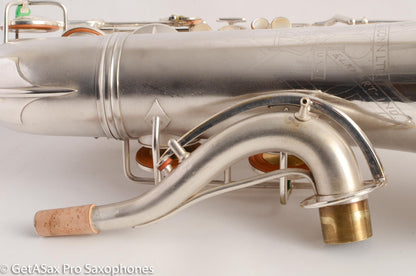 Conn 10M Tenor Saxophone Original Silver Plate Rolled Tone Holes Fresh Overhaul 311372