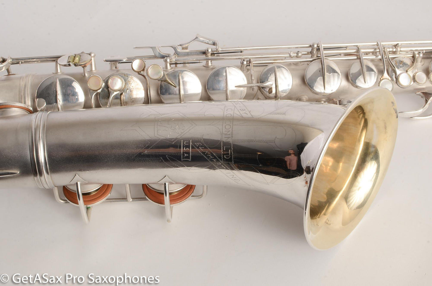 Conn 10M Tenor Saxophone Original Silver Plate Rolled Tone Holes Fresh Overhaul 311372