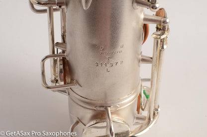 Conn 10M Tenor Saxophone Original Silver Plate Rolled Tone Holes Fresh Overhaul 311372