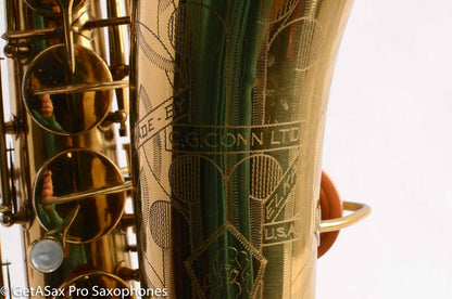 Conn 10M Tenor Saxophone Naked Lady Rolled Tone Holes Original Lacquer 322571