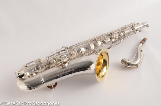 Conn Transitional 10M Tenor 259xxx Fresh Overhaul Gorgeous original silver!