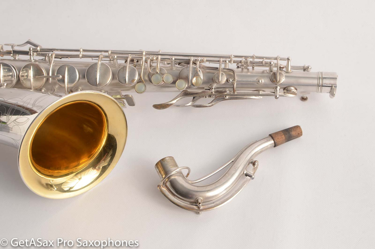 Conn Transitional 10M Tenor 259xxx Fresh Overhaul Gorgeous original silver!