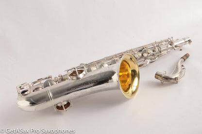 Conn Transitional 10M Tenor 259xxx Fresh Overhaul Gorgeous original silver!