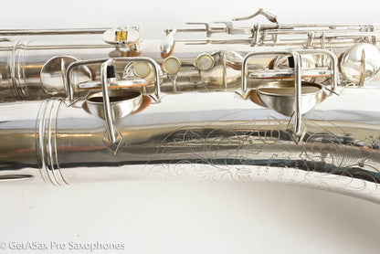 Conn 12M Transitional Baritone Fresh Overhaul Original Silver Plate Silver Gloger Extended Neck! 251000