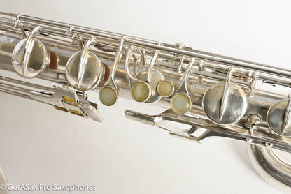 Conn 12M Transitional Baritone Fresh Overhaul Original Silver Plate Silver Gloger Extended Neck! 251000