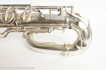 Conn 12M Transitional Baritone Fresh Overhaul Original Silver Plate Silver Gloger Extended Neck! 251000