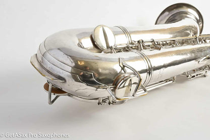 Conn 12M Transitional Baritone Fresh Overhaul Original Silver Plate Silver Gloger Extended Neck! 251000