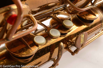 Conn 12M Pre War Mulligan-era Transitional Baritone Saxophone 256716 Old Pads