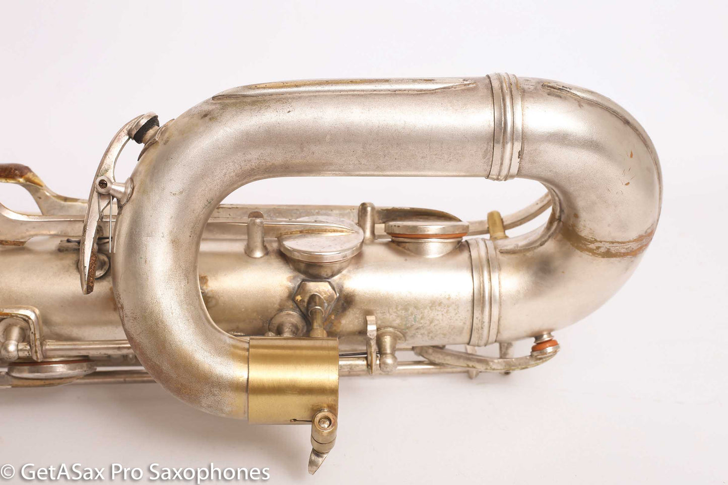 Conn 12M Transitional Art Deco Engraved Original Silver Plate Baritone