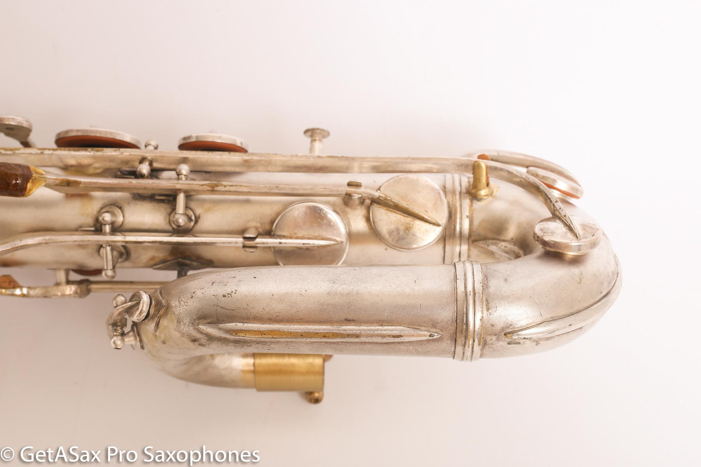 Conn 12M Transitional Art Deco Engraved Original Silver Plate Baritone