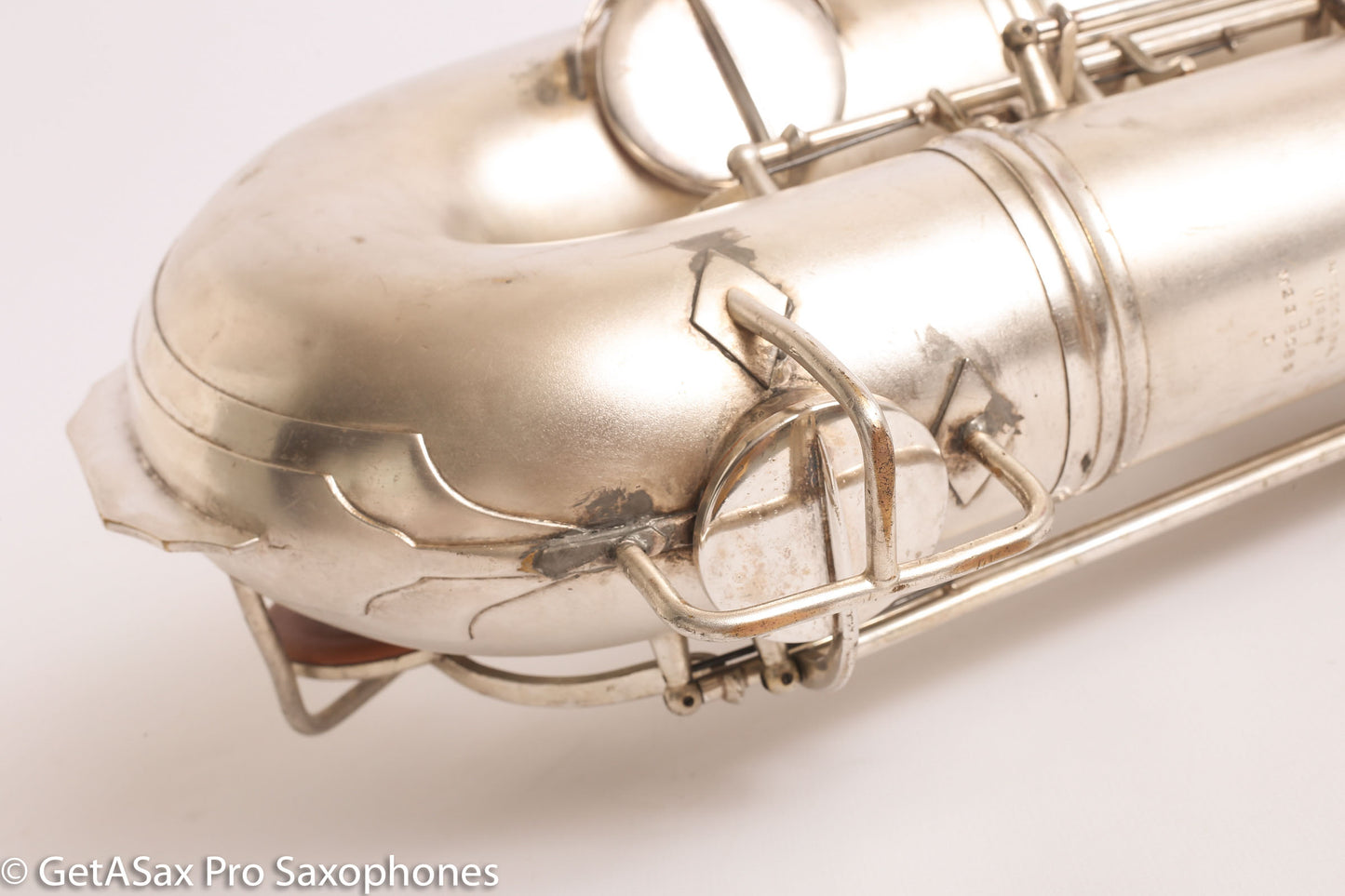 Conn 12M Transitional Art Deco Engraved Original Silver Plate Baritone