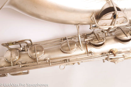 Conn 12M Transitional Art Deco Engraved Original Silver Plate Baritone