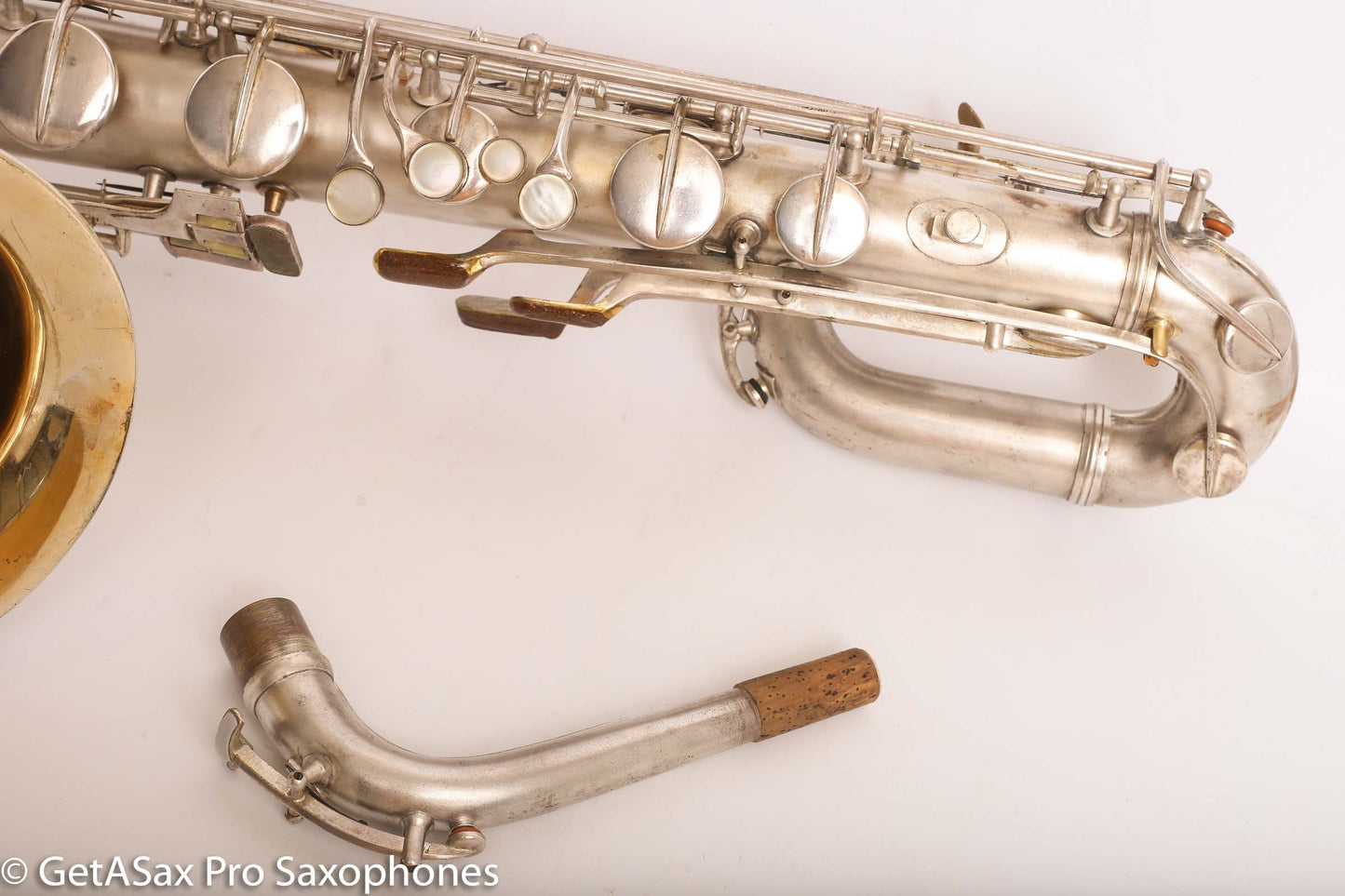 Conn 12M Transitional Art Deco Engraved Original Silver Plate Baritone
