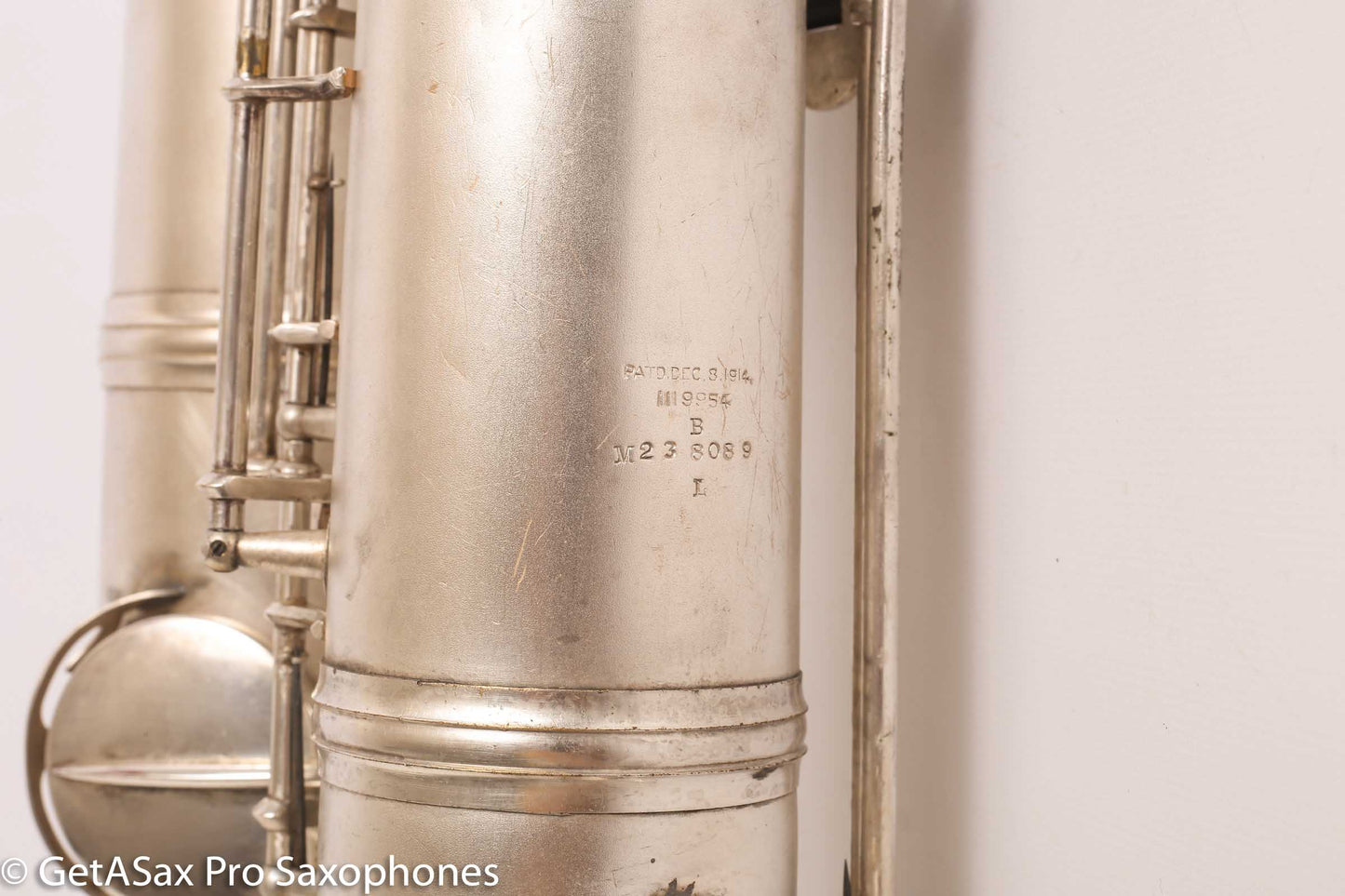 Conn 12M Transitional Art Deco Engraved Original Silver Plate Baritone