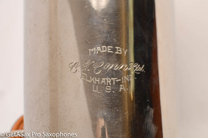 Conn NWII/14M BASS Sax desirable ‘plumber neck’ SUPER CLEAN original nickel plate AMAZING 154026 High Eb