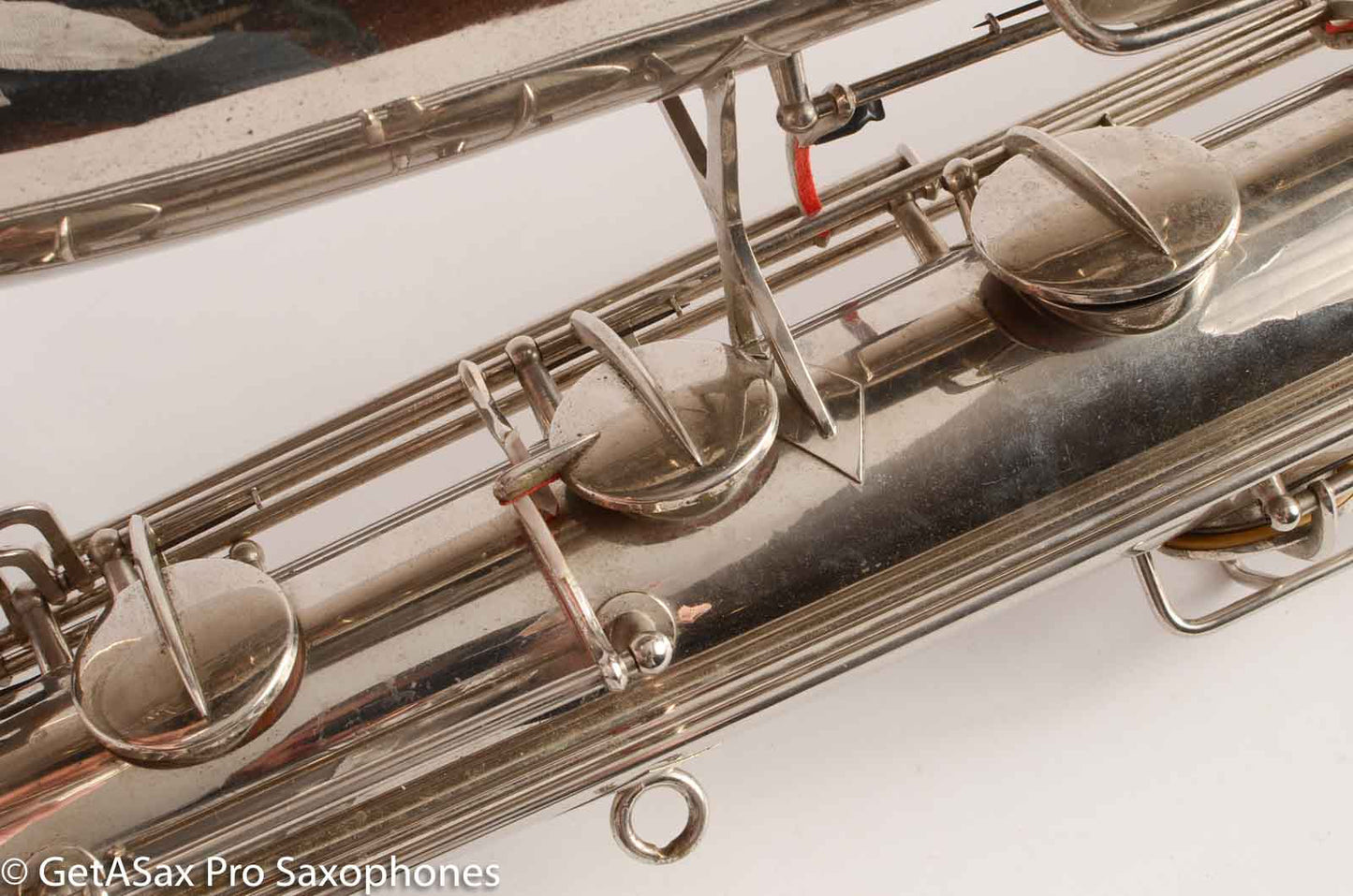 Conn NWII/14M BASS Sax desirable ‘plumber neck’ SUPER CLEAN original nickel plate AMAZING 154026 High Eb