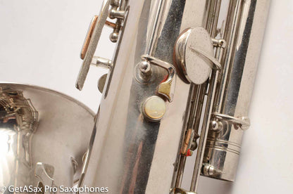 Conn NWII/14M BASS Sax desirable ‘plumber neck’ SUPER CLEAN original nickel plate AMAZING 154026 High Eb