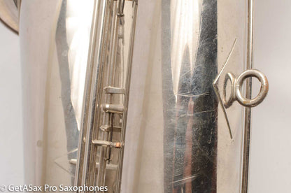 Conn NWII/14M BASS Sax desirable ‘plumber neck’ SUPER CLEAN original nickel plate AMAZING 154026 High Eb