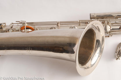 Conn NWII/14M BASS Sax desirable ‘plumber neck’ SUPER CLEAN original nickel plate AMAZING 154026 High Eb
