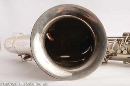Conn NWII/14M BASS Sax desirable ‘plumber neck’ SUPER CLEAN original nickel plate AMAZING 154026 High Eb