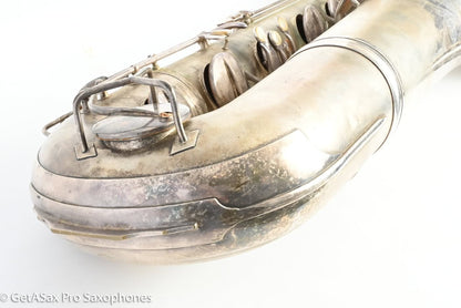 Conn 14M Bass Saxophone Super Clean Original Silver Plate ‘Plumber Neck’ Amazing! 222160