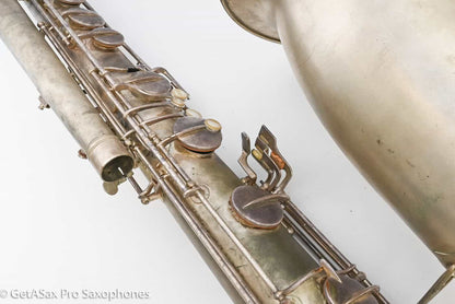 Conn 14M Bass Saxophone Super Clean Original Silver Plate ‘Plumber Neck’ Amazing! 222160