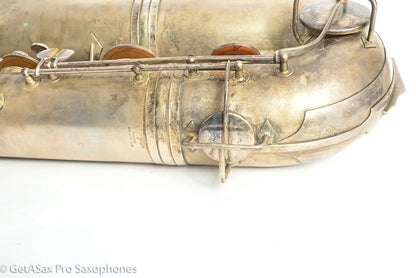 Conn 14M Bass Saxophone Super Clean Original Silver Plate ‘Plumber Neck’ Amazing! 222160