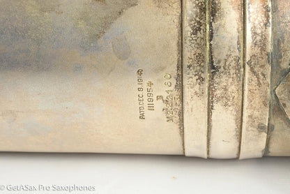 Conn 14M Bass Saxophone Super Clean Original Silver Plate ‘Plumber Neck’ Amazing! 222160