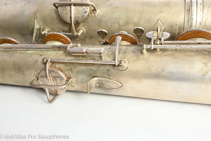 Conn 14M Bass Saxophone Super Clean Original Silver Plate ‘Plumber Neck’ Amazing! 222160