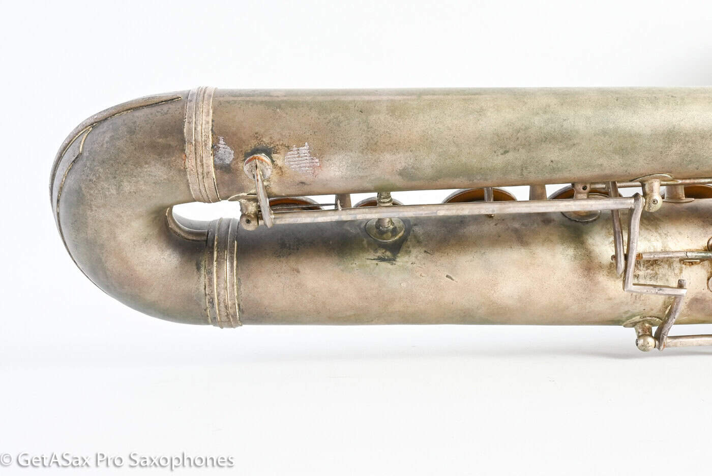 Conn 14M Bass Saxophone Super Clean Original Silver Plate ‘Plumber Neck’ Amazing! 222160