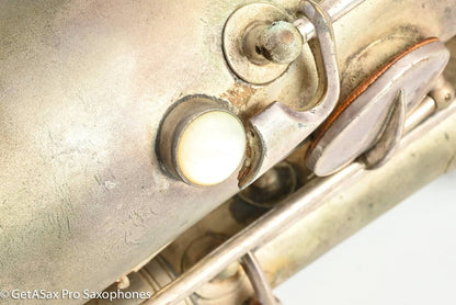 Conn 14M Bass Saxophone Super Clean Original Silver Plate ‘Plumber Neck’ Amazing! 222160