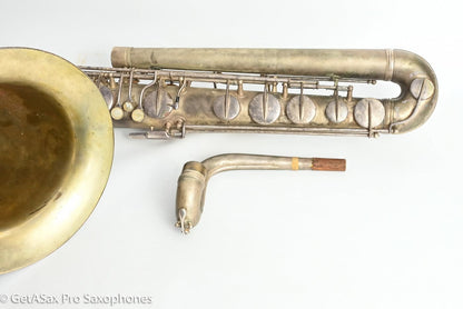 Conn 14M Bass Saxophone Super Clean Original Silver Plate ‘Plumber Neck’ Amazing! 222160