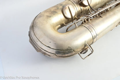 Conn 14M Bass Saxophone Super Clean Original Silver Plate ‘Plumber Neck’ Amazing! 222160