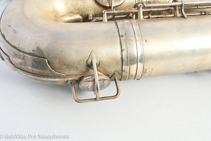 Conn 14M Bass Saxophone Super Clean Original Silver Plate ‘Plumber Neck’ Amazing! 222160