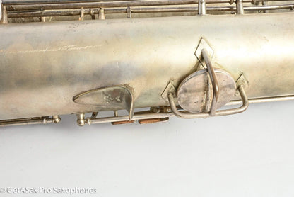 Conn 14M Bass Saxophone Super Clean Original Silver Plate ‘Plumber Neck’ Amazing! 222160