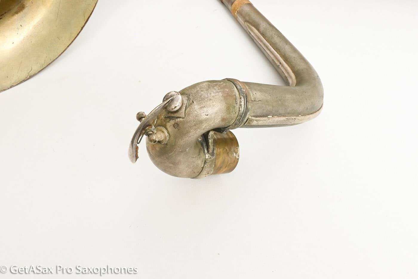 Conn 14M Bass Saxophone Super Clean Original Silver Plate ‘Plumber Neck’ Amazing! 222160