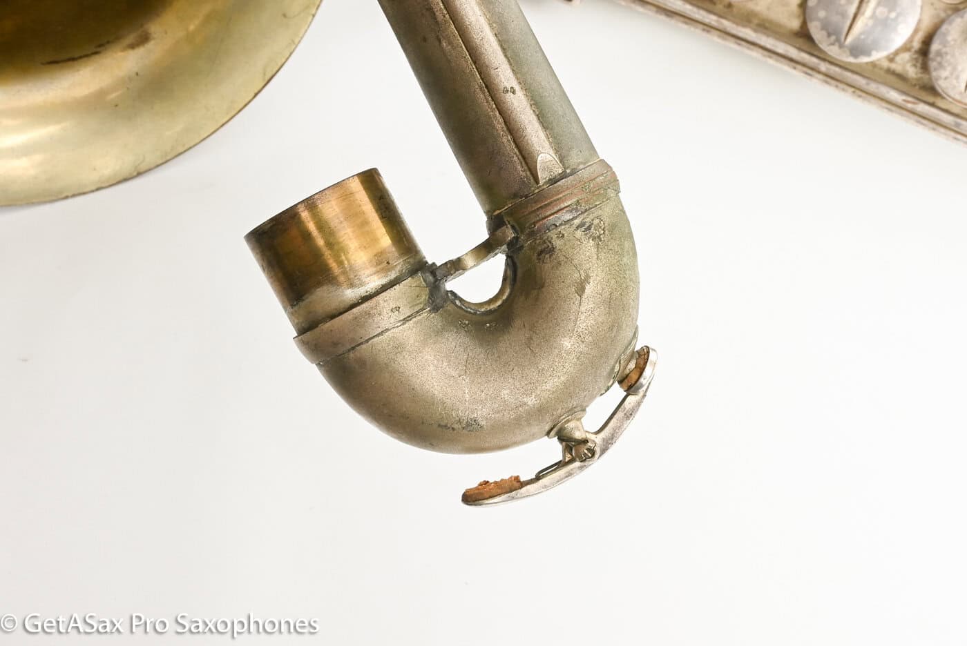 Conn 14M Bass Saxophone Super Clean Original Silver Plate ‘Plumber Neck’ Amazing! 222160