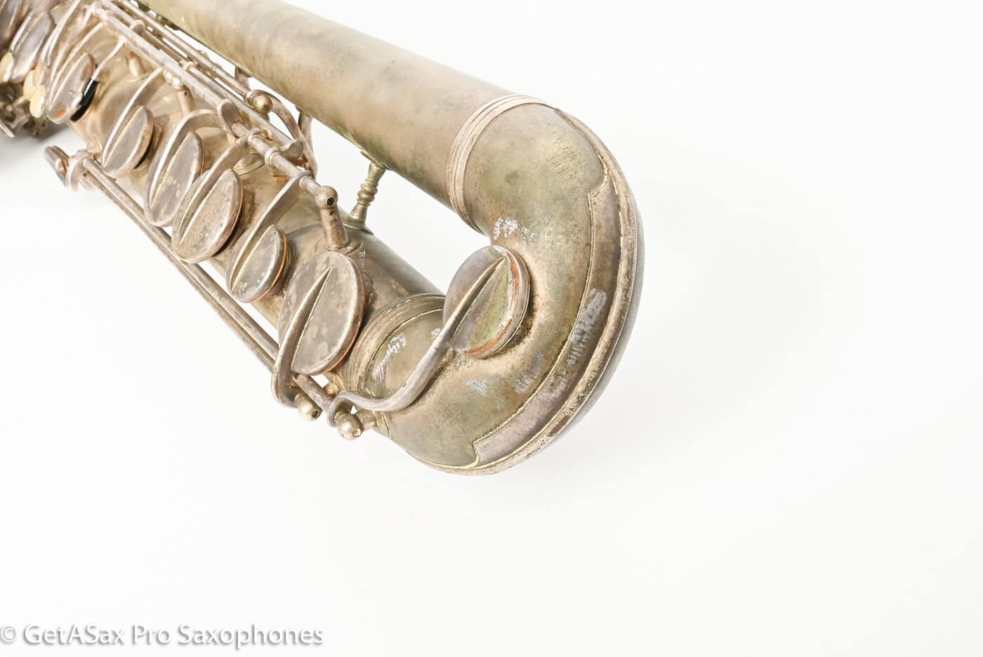 Conn 14M Bass Saxophone Super Clean Original Silver Plate ‘Plumber Neck’ Amazing! 222160