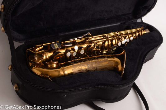 Conn 26M Connqueror Alto with 30M-style Neck Original Lacquer Very Good Condition Old Pads 297622