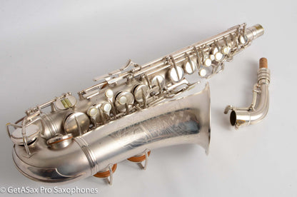 Conn 6M Transitional Alto Art Deco Silver Recent Overhaul! Excellent! 247007