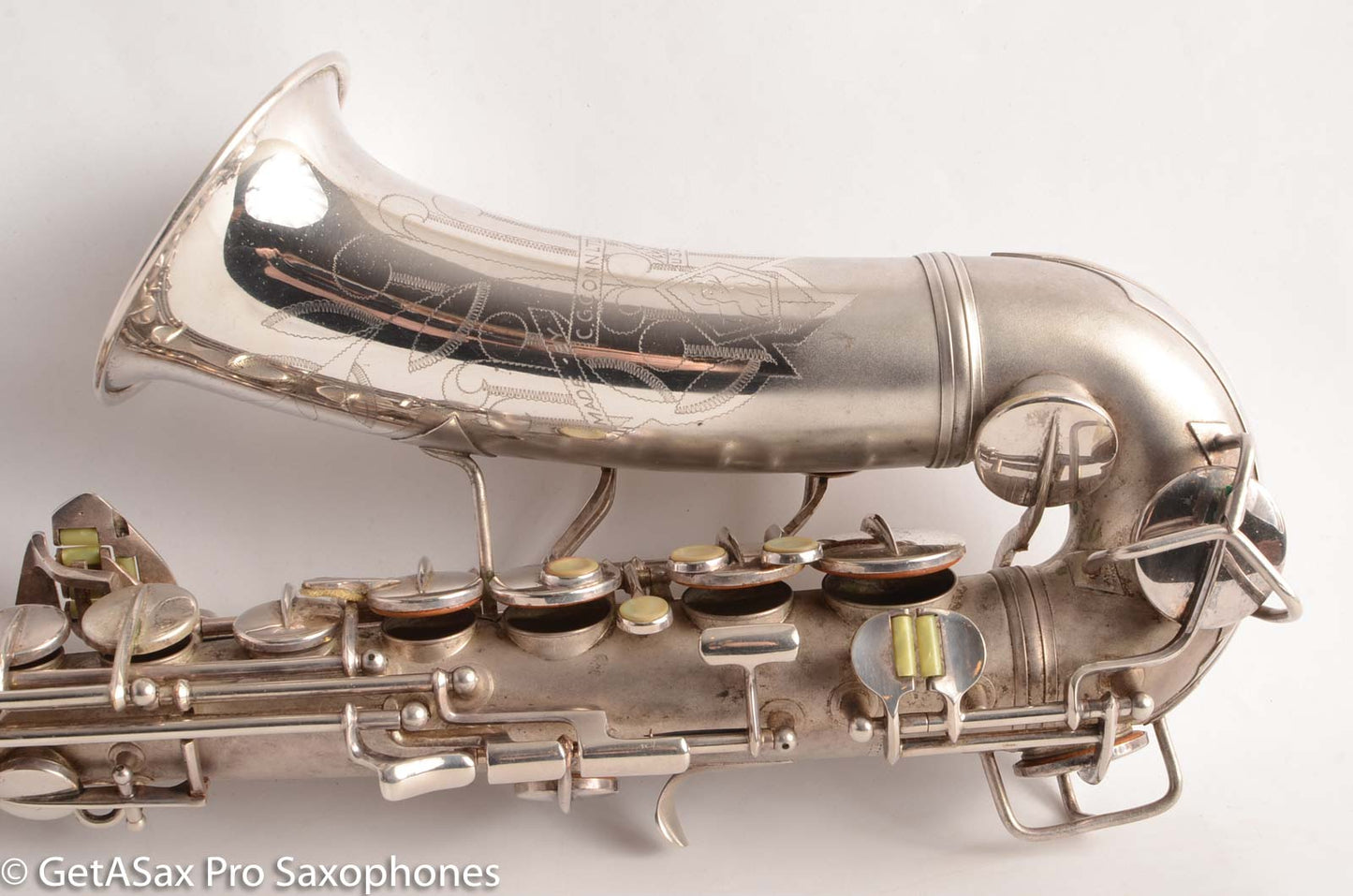 Conn 6M VIII Alto Saxophone Original Silver Plate Rolled Tone Holes 312091