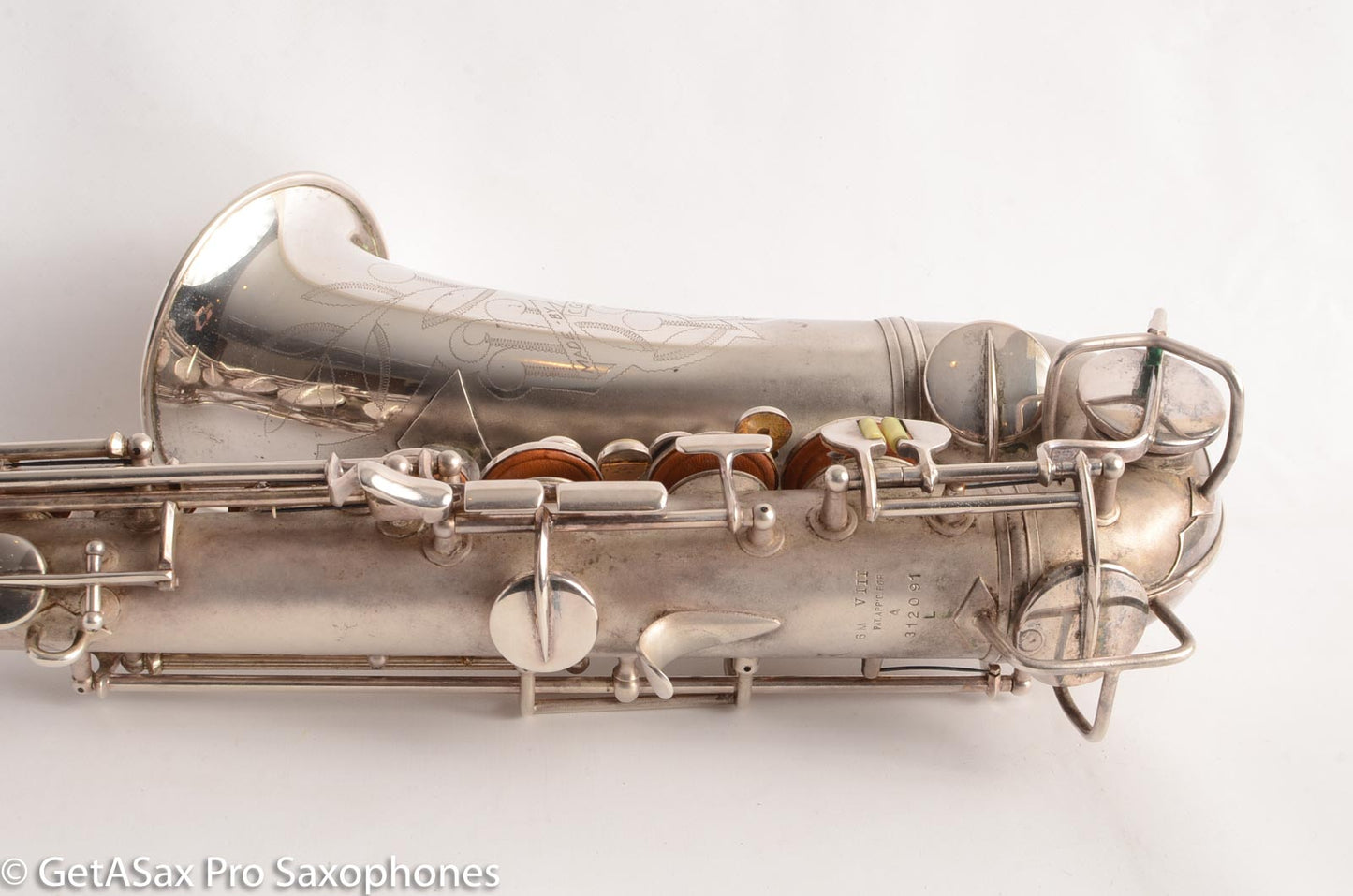 Conn 6M VIII Alto Saxophone Original Silver Plate Rolled Tone Holes 312091