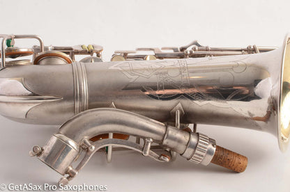 Conn 6M VIII Alto Saxophone Original Silver Plate Rolled Tone Holes 312091