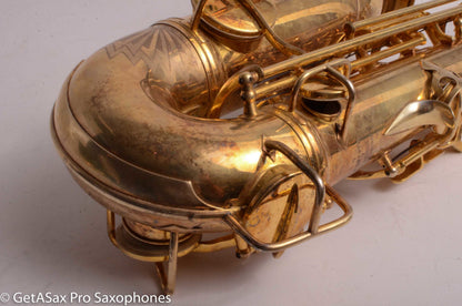 Conn NWII / 6M Transitional Alto Burnished Gold Art Deco Outstanding