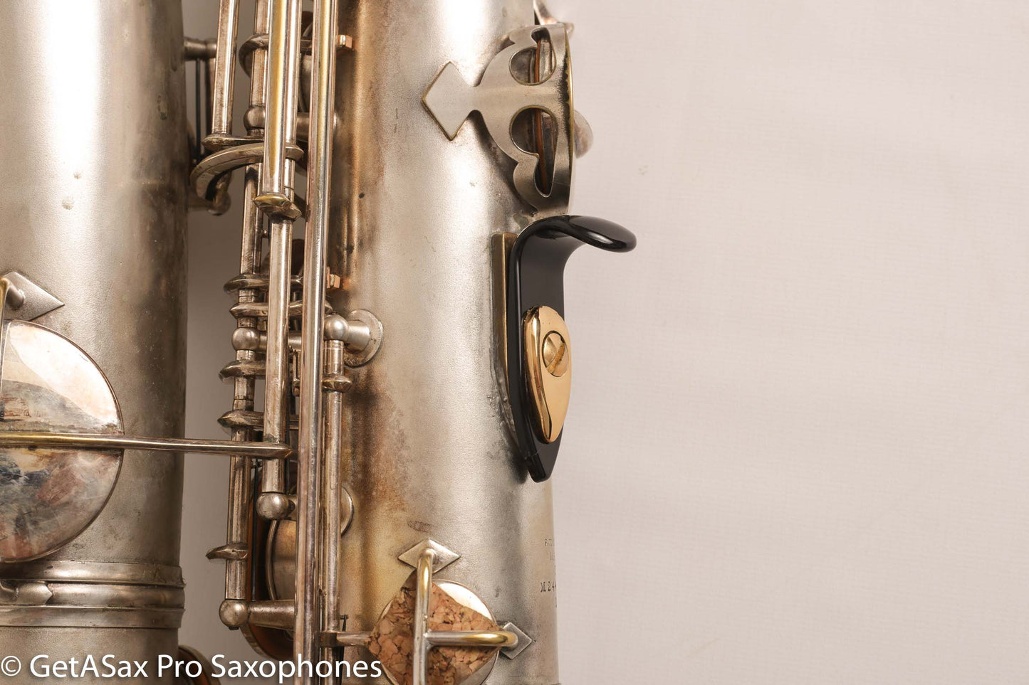 Conn Art Deco Transitional NWII / 10M Tenor Original Silver Plate Recent Overhaul 244566